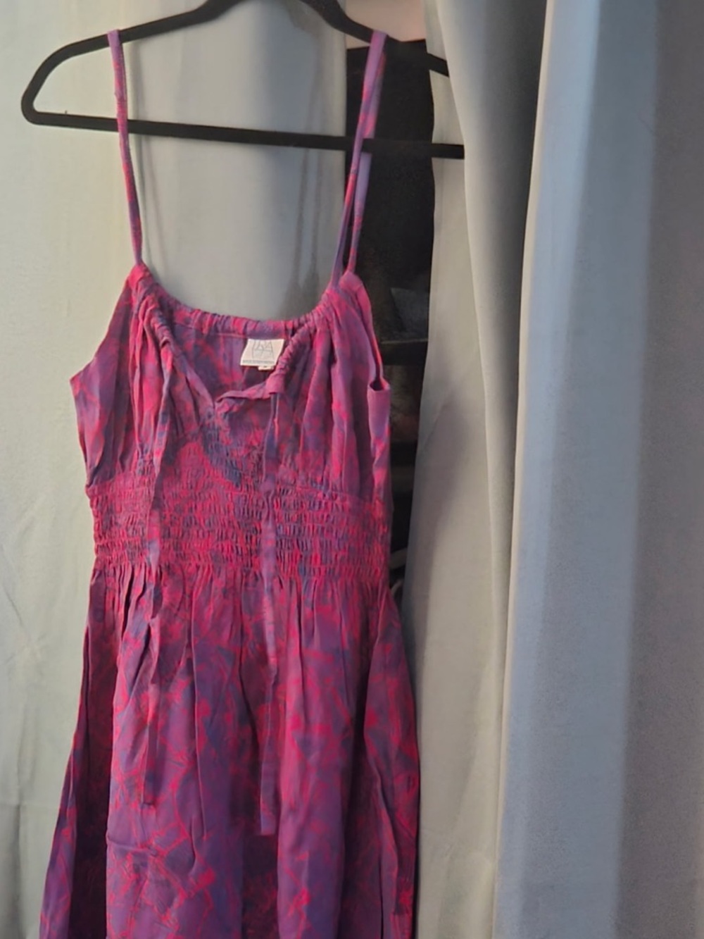 Pink and Purple Tie-Dye Spaghetti Strap Sundress